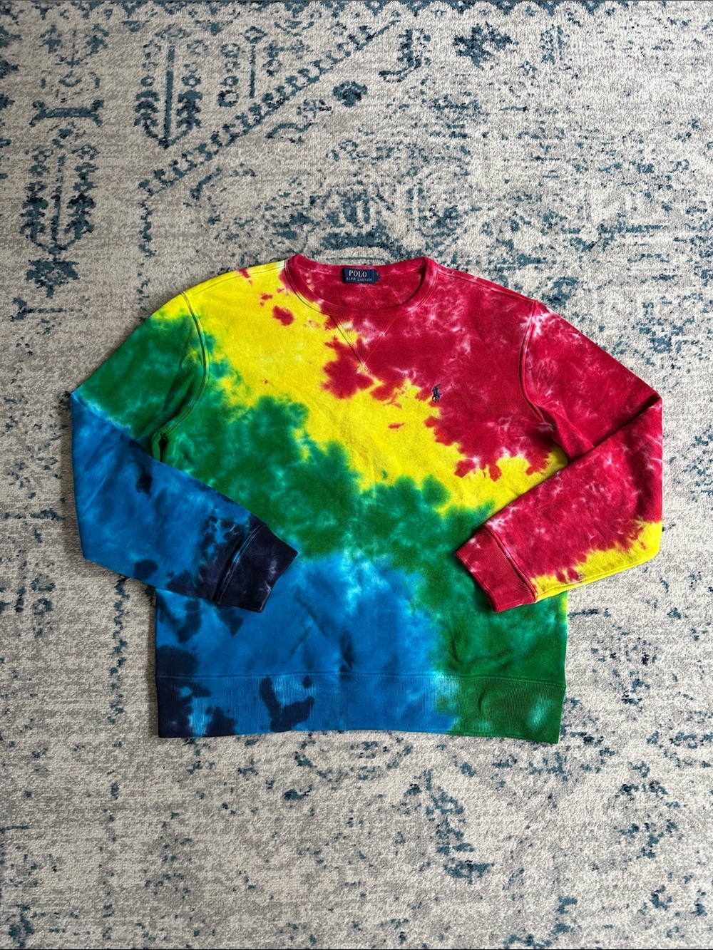 RALPH LAUREN TIE DYE SWEATSHIRT TOP MEDIUM